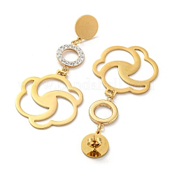 Ionenplattierung (IP) goldene 304 Edelstahl Geometrie baumeln Ohrstecker&nbsp;EJEW-D083-10B-G