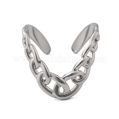 Anneaux de manchette ouverts en acier inoxydable 304&nbsp;RJEW-Q011-02P