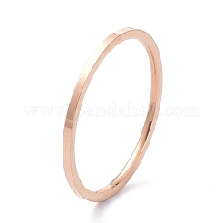 Anello da dito a cupola liscia lucida da 1 mm per ragazze donne&nbsp;RJEW-C012-02E-RG