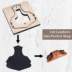 Rechteckige Stanzform aus Holz und Kohlenstoffstahl für die Verpackung von Brillen aus Leder&nbsp;DIY-WH20055-016A