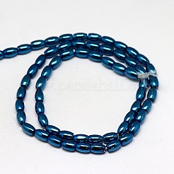 Electroplate non magnetici ematite sintetico fili di perline&nbsp;G-J168-5x3mm-02