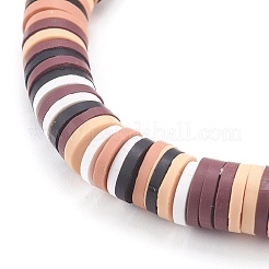 Bracciali elasticizzati con perline di argilla polimerica heishi&nbsp;BJEW-JB06026-05