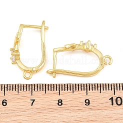Messing micro pave zirkonia hoop ohrring Zubehör&nbsp;CU-CBAB5B4-08G