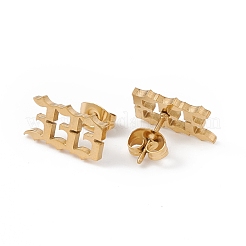 Boucles d'oreilles numérotées&nbsp;EJEW-F286-01G-G