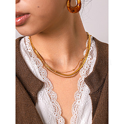 Colliers à chaîne simple en acier inoxydable 304 pour femmes&nbsp;WG5FF3F-01