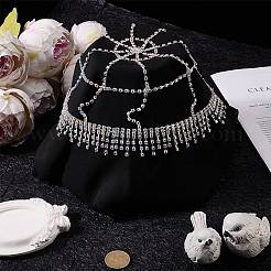 Stirnbänder aus legiertem Strass-Mesh&nbsp;OHAR-WH20007-05P-01