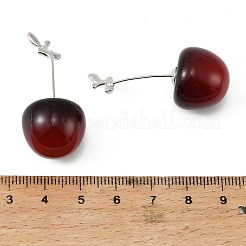Ohrstecker aus Legierung und Kunstharz&nbsp;LS-EJEW-T054-01