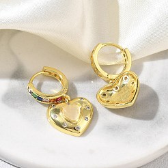 Boucles d'oreilles créoles pendantes en forme de cœur&nbsp;KK-CBAD9DF-01G-A