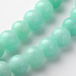 Natürliche und gefärbte weiße Jade Perlen Stränge&nbsp;X-GSR055