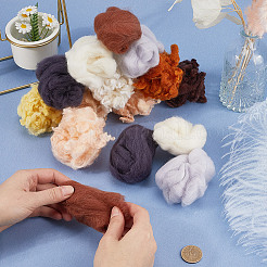 10 Stil Nadelfilzwolle Roving&nbsp;DIY-GF0011-03