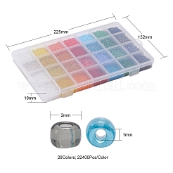22400 Stück 28 Farben 12/0 Glas Saatperlen&nbsp;SEED-YW0001-84