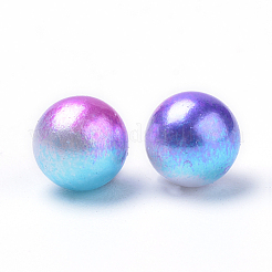 Regenbogen Acryl Nachahmung Perlen&nbsp;OACR-R065-6mm-A06