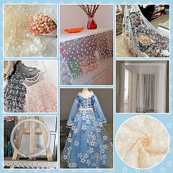 1 pièce de tissu en polyester&nbsp;DIY-PH0038-21C