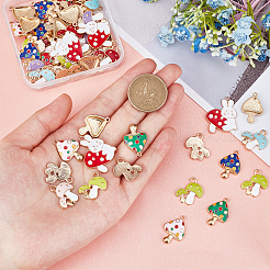 60pcs 10 pendentifs en émail en alliage de style&nbsp;ENAM-CA0001-28