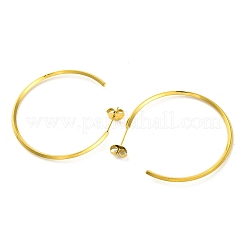 Ionenplattierung (IP) 304 Edelstahl Ring Ohrstecker&nbsp;EJEW-K295-01A-G