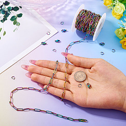 DIY 304 Edelstahl Büroklammer Ketten Armbänder/Halsketten Herstellung Kits&nbsp;DIY-TA0012-49