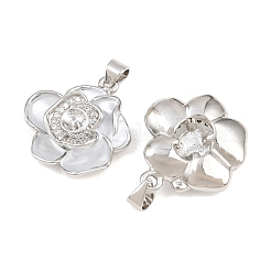 Pendentifs à épingle en laiton avec micro-oxyde de zirconium transparent&nbsp;KK-CBA6A75-52D-P