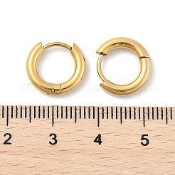 Boucles d'oreilles créoles en acier inoxydable 304 avec placage ionique (IP)&nbsp;EJEW-G272-01-8mm-G