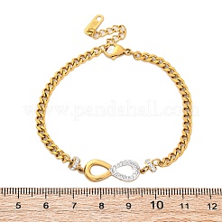 Bracelets à maillons infinis en acier inoxydable 304&nbsp;BJEW-Z099-03G