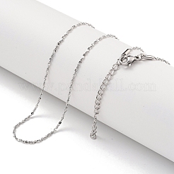 Collares de cadena serpentina de acero inoxidable 304 que no se deslustran&nbsp;NJEW-R266-07P