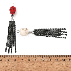Pendentifs géants en turquoise synthétique teintée pour Halloween&nbsp;PALLOY-JF06047