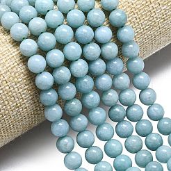 Chapelets de perles en jade de malaisie naturelle&nbsp;G-L645-A01-12mm-25