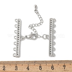 Kettenverlängerung aus Messing mit klarem Zirkonia&nbsp;LS-KK-F893-10P