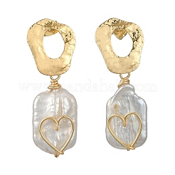 Boucles d'oreilles pendantes en laiton&nbsp;EJEW-JE07096
