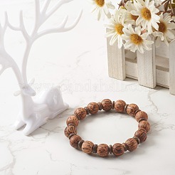 Bracciali elasticizzati con perline di legno di cocco naturale&nbsp;BJEW-JB06641