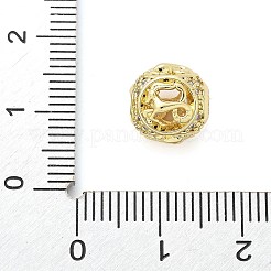 Perline zirconi micro pave  in ottone&nbsp;KK-Z095-04G-10