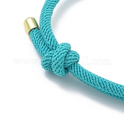 Braccialetto regolabile con cordino rotondo in nylon e cursore in stile milanese&nbsp;FB-H001-01G-08