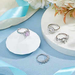 4 Stück 4 Stile verstellbare Messing & Strass Fingerringe Komponenten&nbsp;KK-HS0015-89