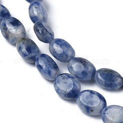 Natürliche blaue Fleck Jaspis Perlenstränge&nbsp;G-Z006-A01