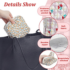 8 sac de rangement pour pièces de monnaie en polyester imprimé 4 couleurs&nbsp;ABAG-WA0001-43