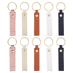 10 porte-clés en cuir PU 5 couleurs.&nbsp;KEYC-TA0001-33