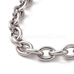 Bracciale a catena in acciaio inossidabile 304 anti-ossidazione per uomo e donna&nbsp;BJEW-E031-01P-07