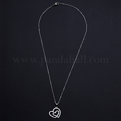 Colliers pendentifs en acier inoxydable 201 anti-ternissement&nbsp;NJEW-S105-JN689-45-1