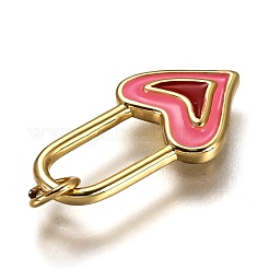 Pendentifs d'émail en laiton &nbsp;KK-B026-26G