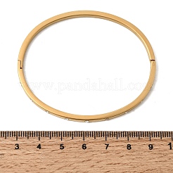 Armreifen mit Scharnier aus 304 Edelstahl mit Strassen für Damen&nbsp;BJEW-D408-16G