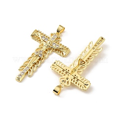 Pendentifs en laiton zircon cubique transparent&nbsp;KK-C169-04G