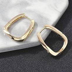Aretes de aro rectangulares de latón&nbsp;EJEW-D320-24G