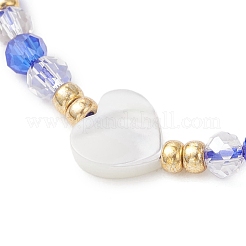 Verstellbare geflochtene Armbänder aus Glas- und natürlichen Trochidenmuschelperlen&nbsp;BJEW-MZ00322
