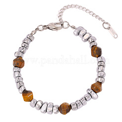 Braccialetti da uomo in acciaio inossidabile 304 e pepite acriliche con perline.&nbsp;WG97E6A-04