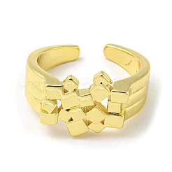 Offene Manschettenringe aus Messing für Damen&nbsp;LS-RJEW-G303-01A-G
