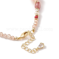 Armbänder aus natürlichem Erdbeerquarz&nbsp;BJEW-C068-08G