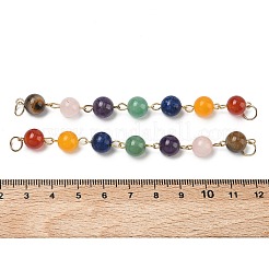 Chakra-Anhänger mit natürlichem gemischtem Edelstein&nbsp;AJEW-AL0022