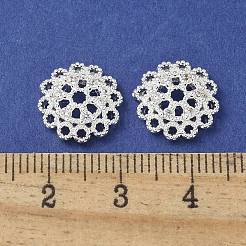 Capuchons de perles en laiton et zircone cubique transparent&nbsp;KK-A236-15C-S