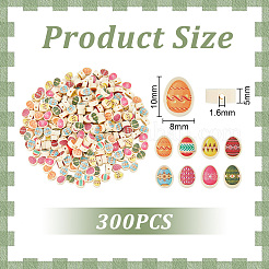 300 Stück bedruckte handgefertigte Polymer-Tonperlen&nbsp;CLAY-UN0001-01