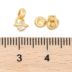 Pendentifs avec zircon cubiques à micro-pavés en laiton&nbsp;KK-U056-13G