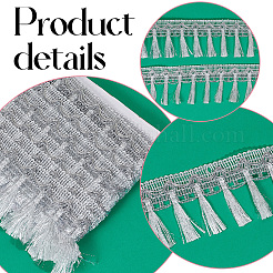 Rubans de bordure en dentelle à pompons en polyester&nbsp;OCOR-WH20018-67B